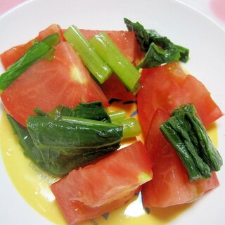 野沢菜とトマトのサラダ
